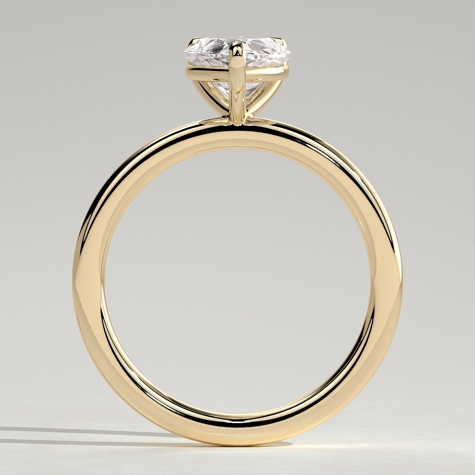 Pear Solitaire Lab Grown Diamond Engagement Ring