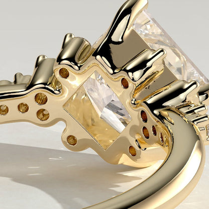 Princess Cluster Lab Grown Diamond Engagement Ring