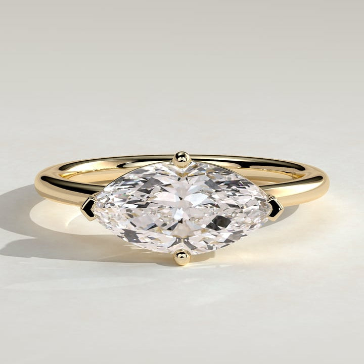 Marquise Solitaire Lab Grown Diamond Engagement Ring