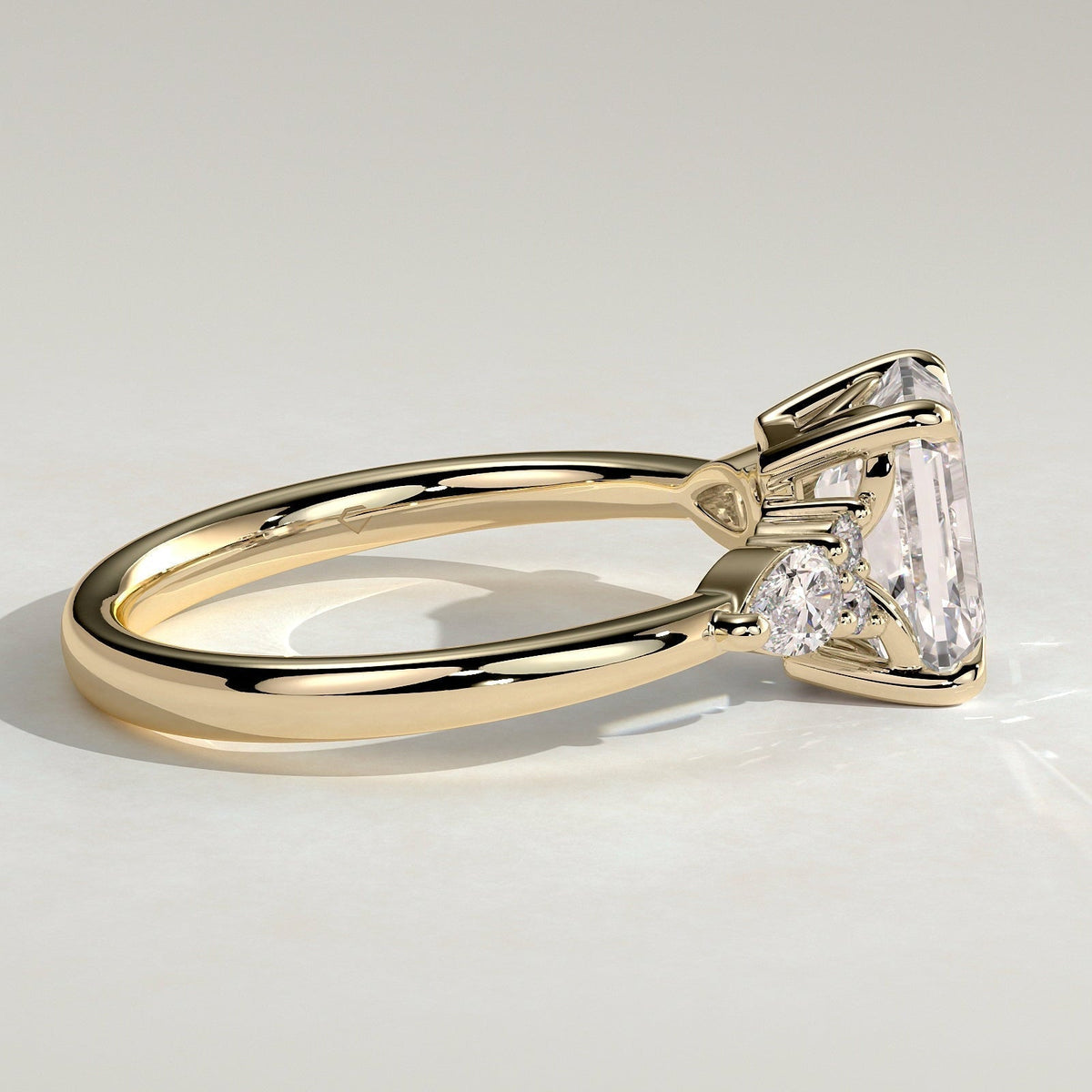 Emerald Cluster Lab Grown Diamond Engagement Ring