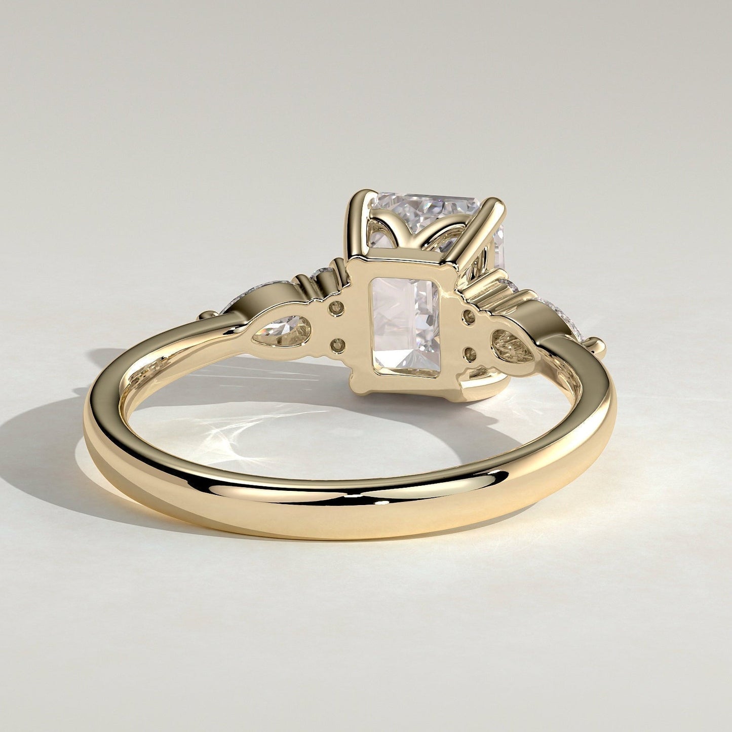Emerald Cluster Lab Grown Diamond Engagement Ring