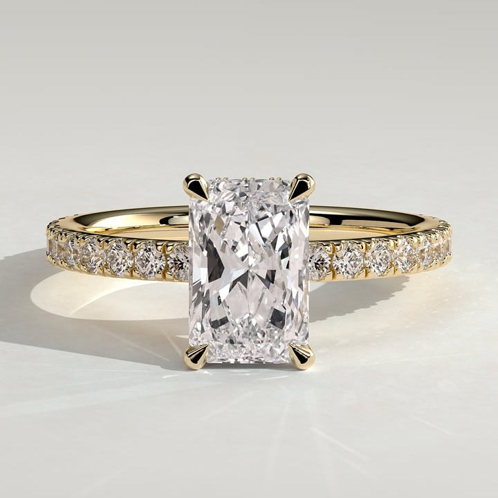 Radiant Pave Lab Grown Diamond Engagement Ring