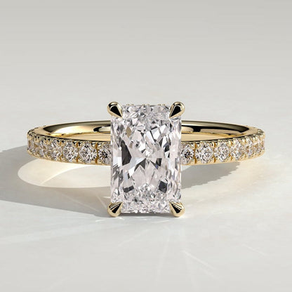 Radiant Pave Lab Grown Diamond Engagement Ring