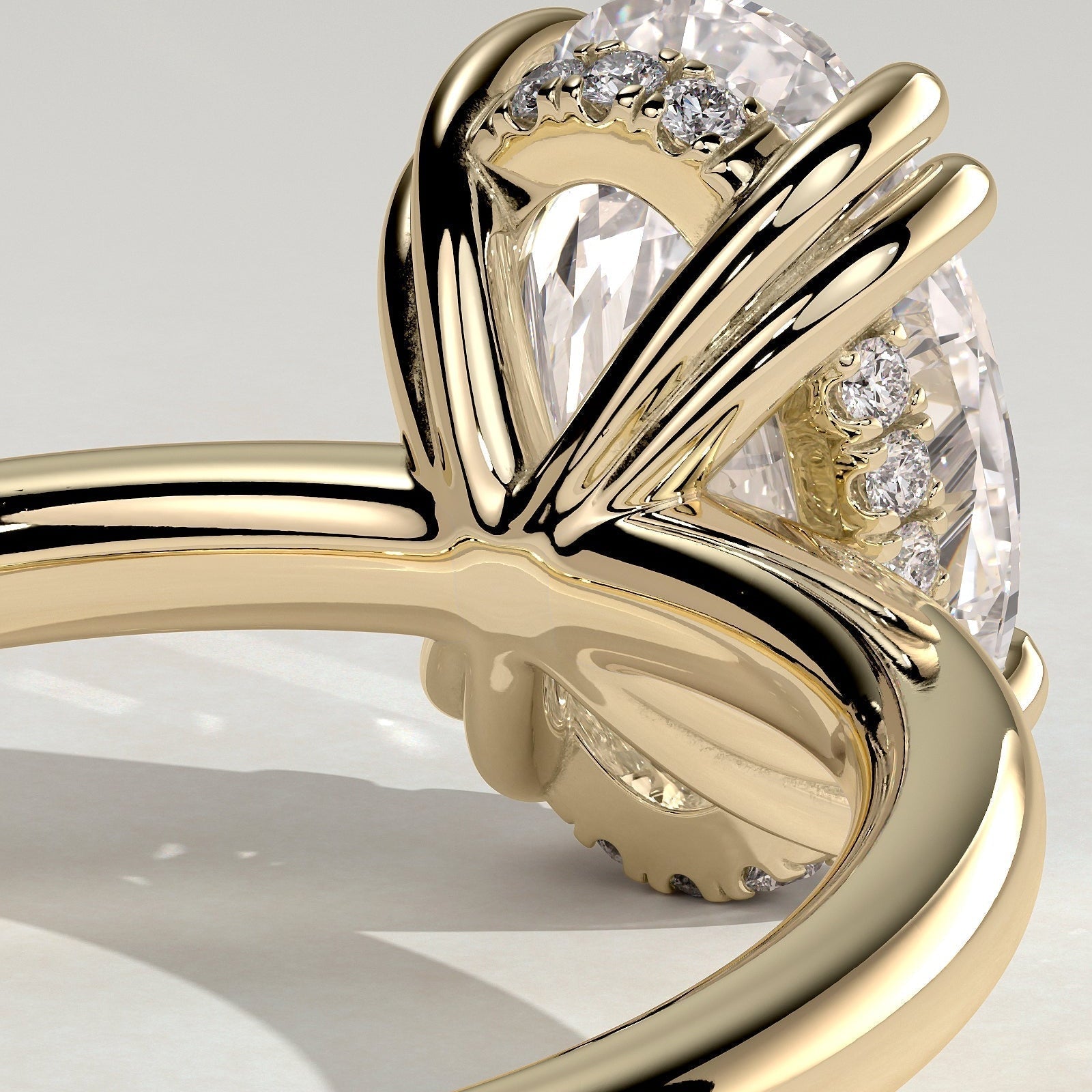Oval Hidden Halo Lab Grown Diamond Engagement Ring