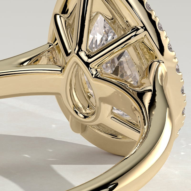 Pear Halo Lab Grown Diamond Engagement Ring