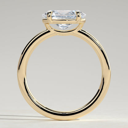 East West Oval Solitaire Lab Grown Diamond Engagement Ring