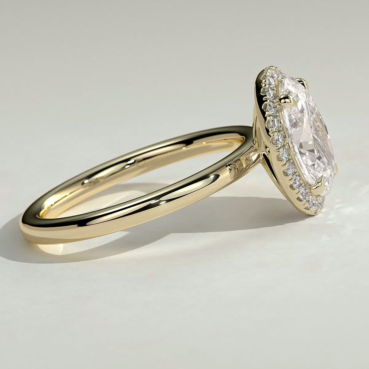 Oval Halo Lab Grown Diamond Engagement Ring