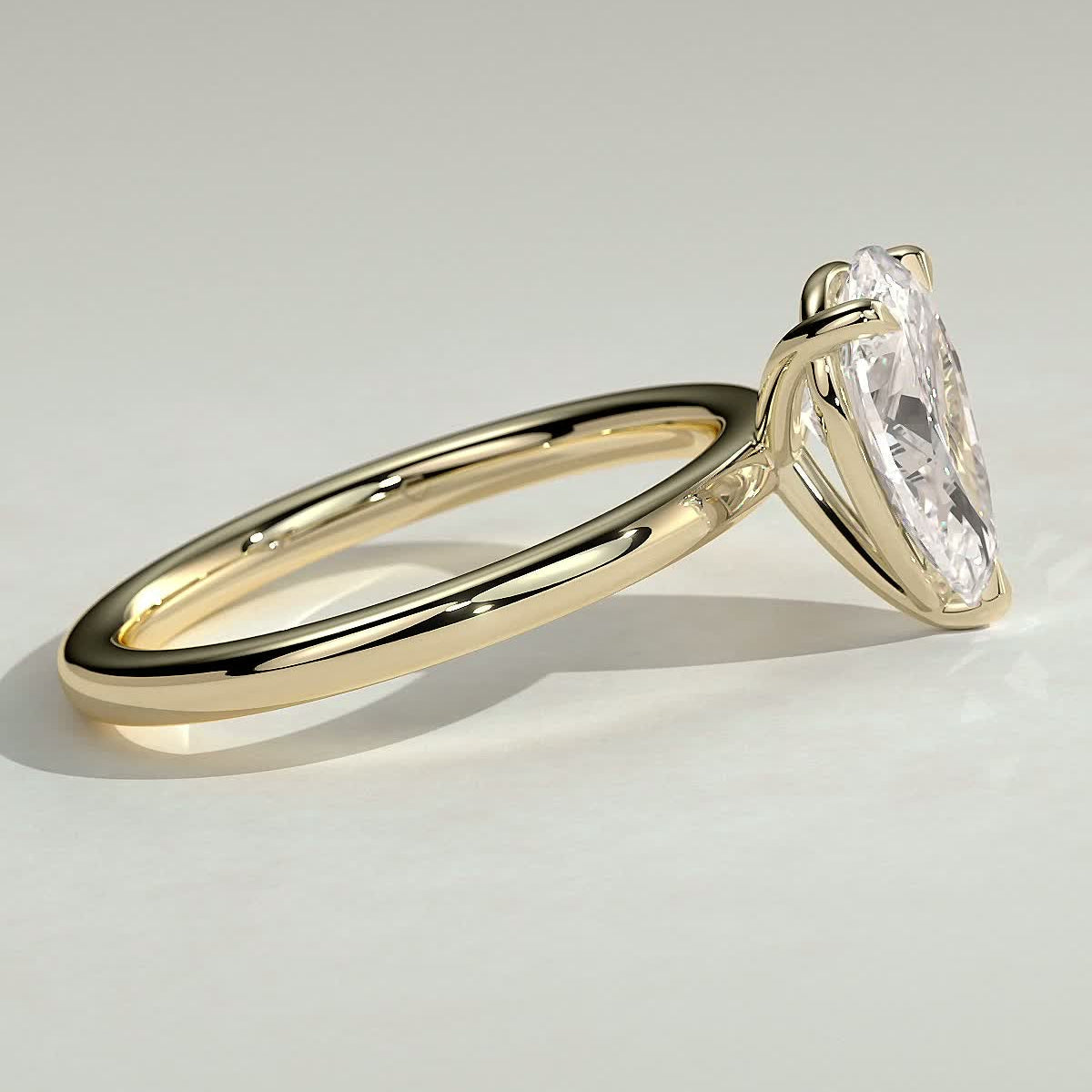 Pear Solitaire Lab Grown Diamond Engagement Ring