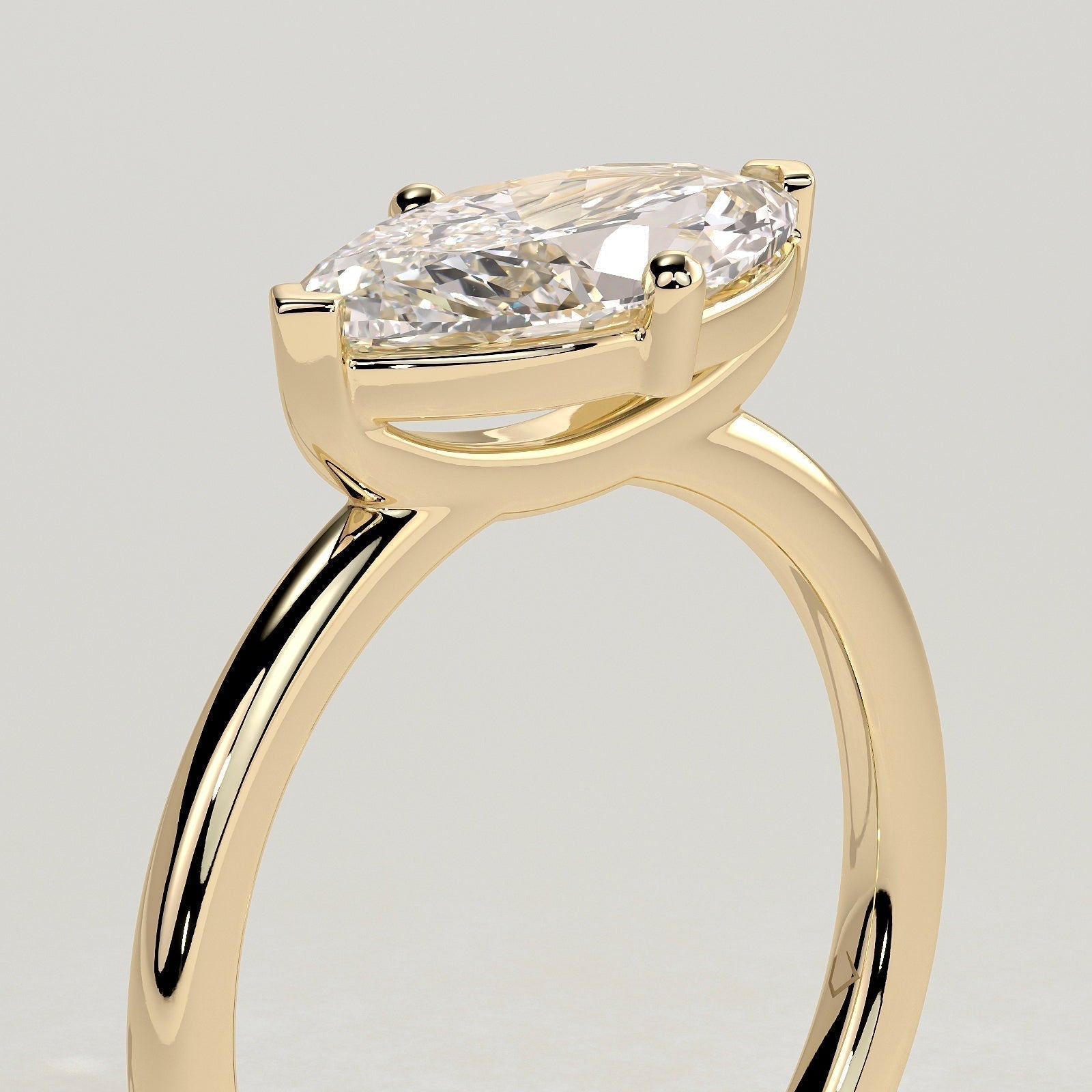 Marquise Solitaire Lab Grown Diamond Engagement Ring