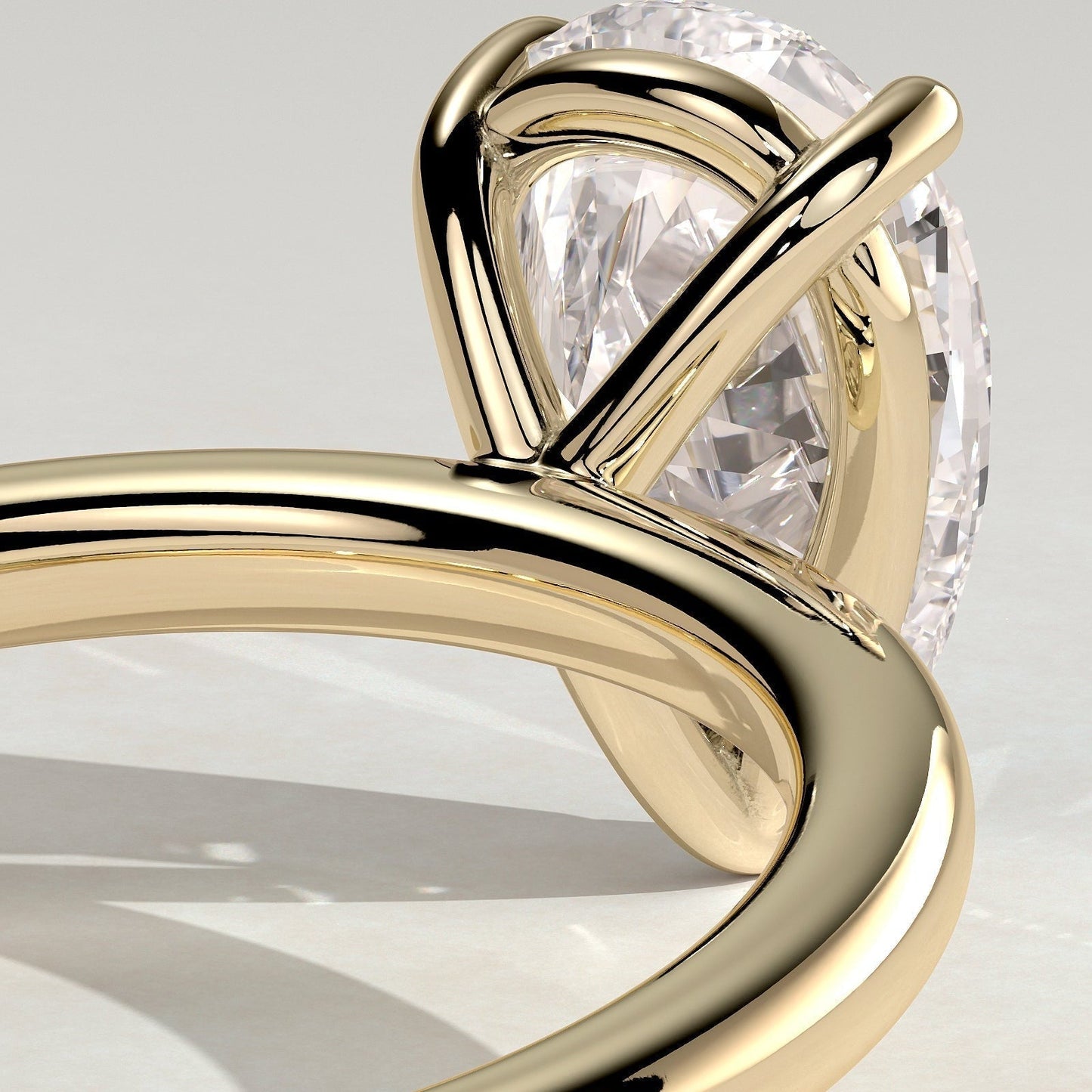 Pear Solitaire Lab Grown Diamond Engagement Ring