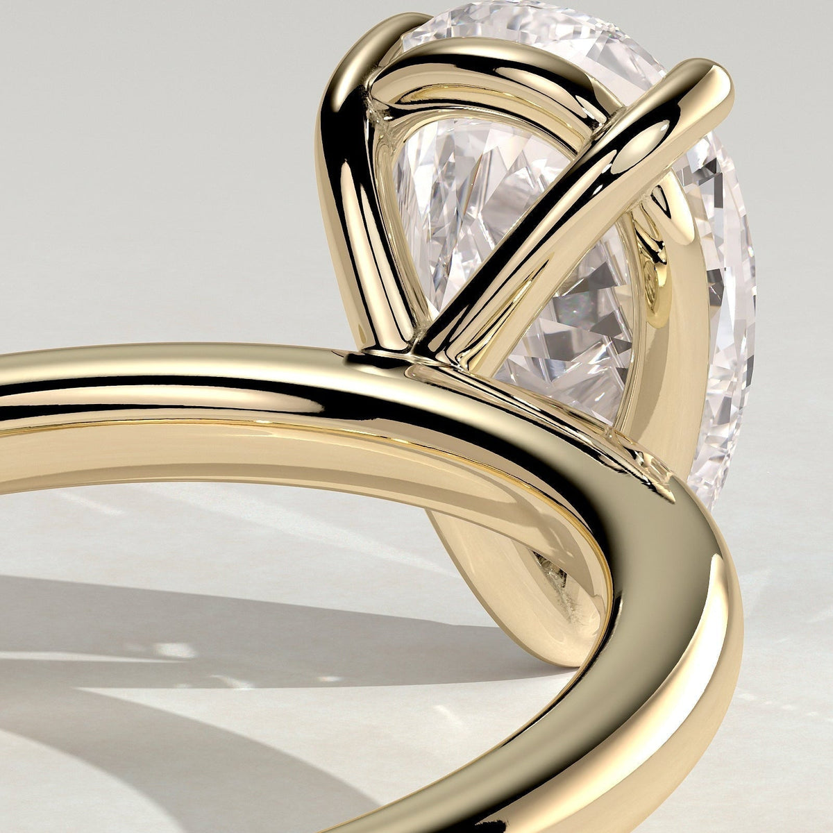 Pear Solitaire Lab Grown Diamond Engagement Ring