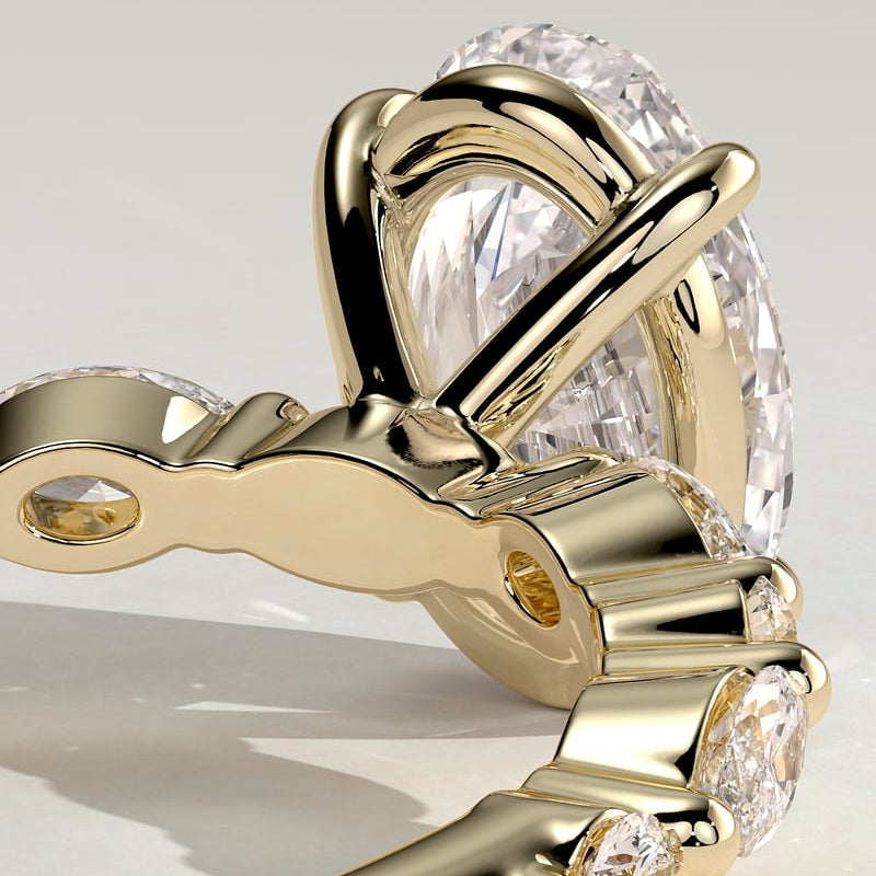 Oval Pave Lab Grown Diamond Engagement Ring