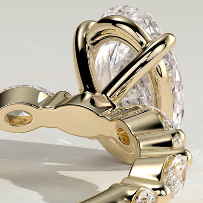 Oval Pave Lab Grown Diamond Engagement Ring