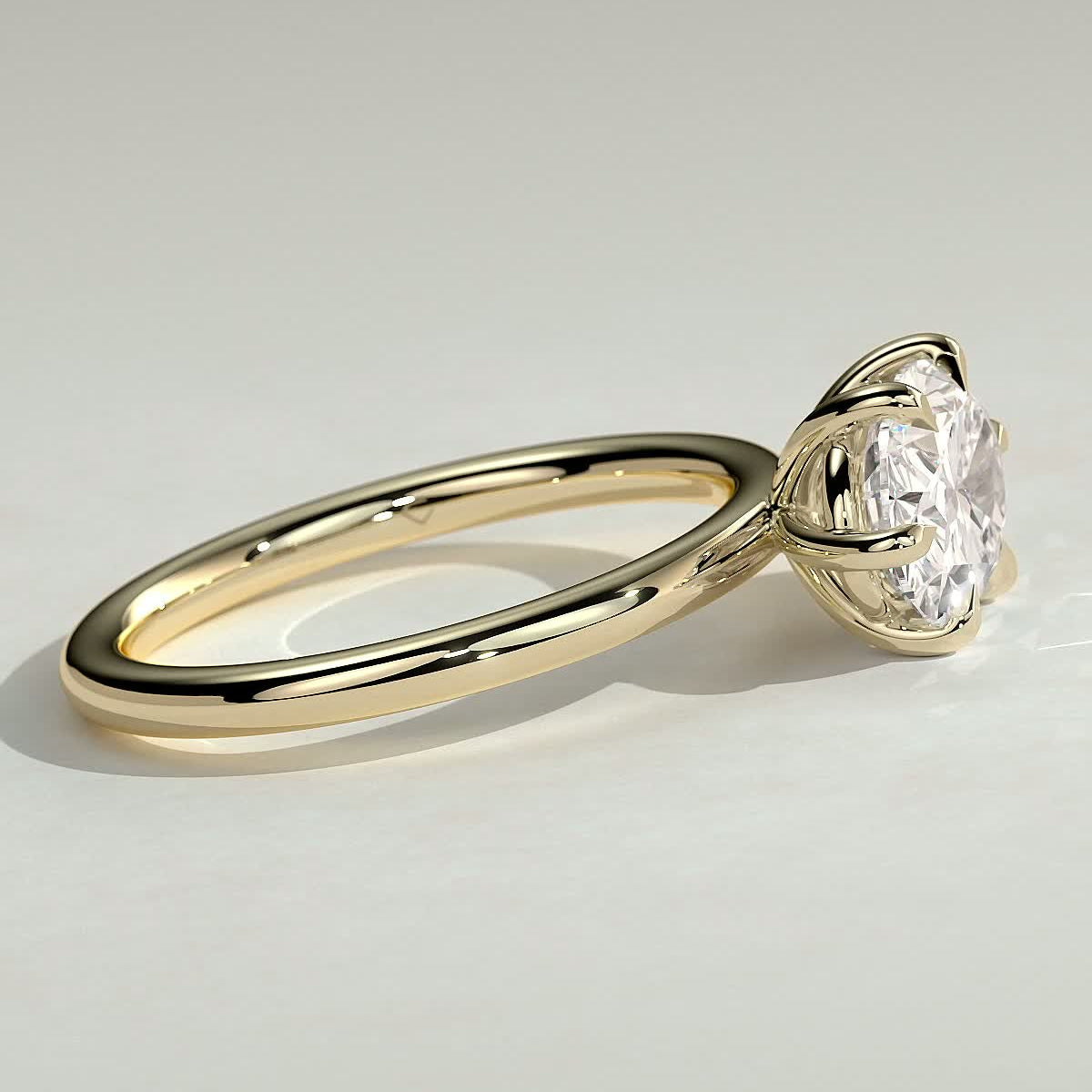 East West Oval Solitaire Lab Grown Diamond Engagement Ring