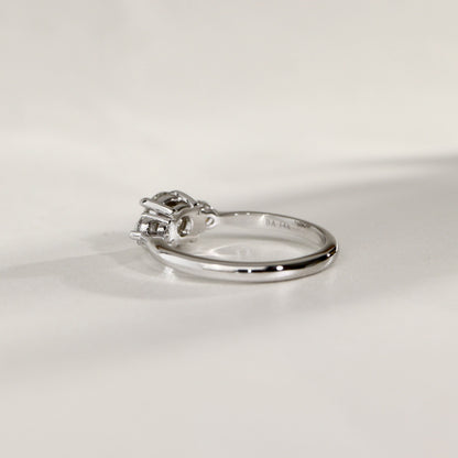 1.30 CT Round Three Stone Lab Grown Diamond Engagement Ring