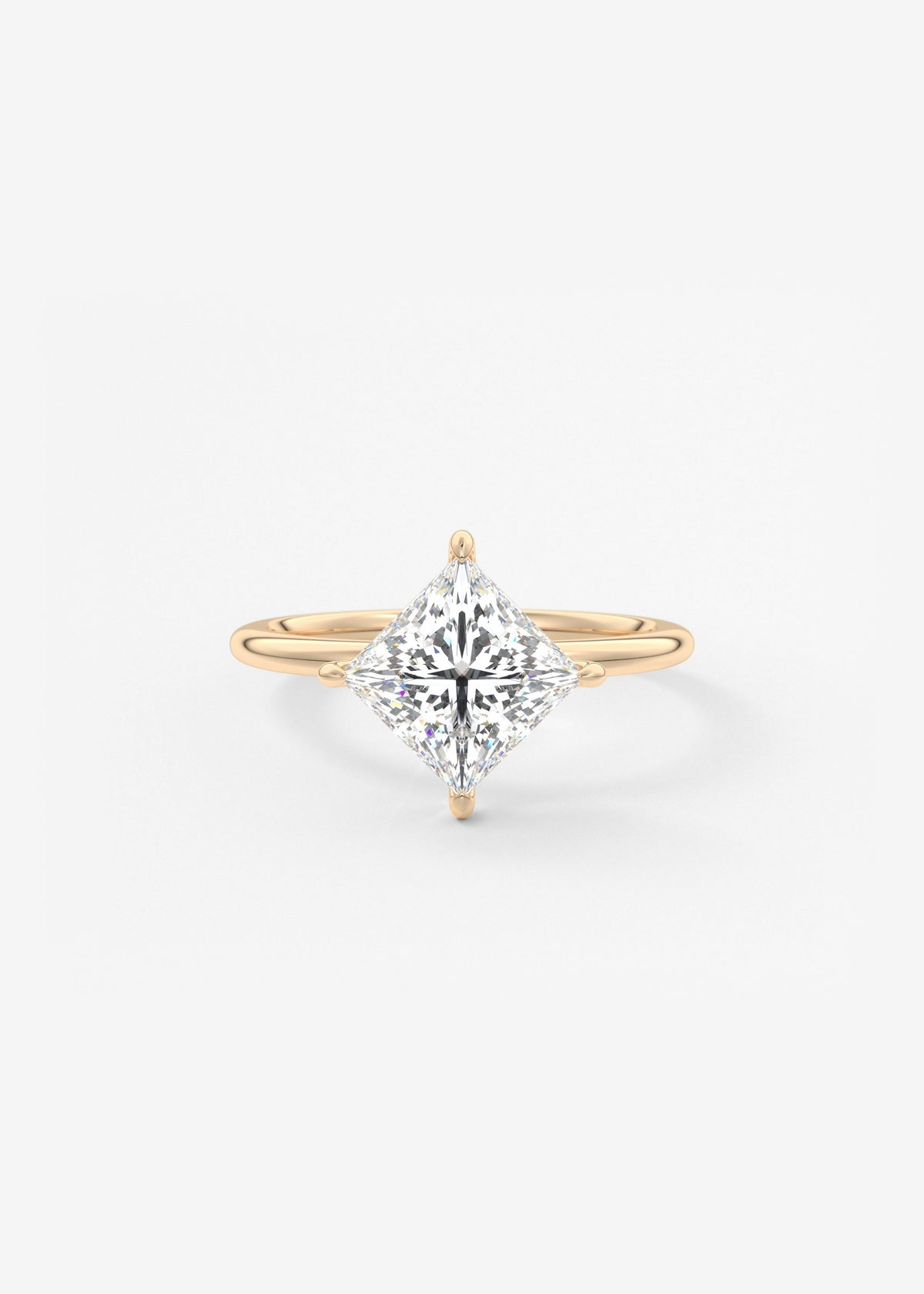 Princess Solitaire Lab Grown Diamond Engagement Ring
