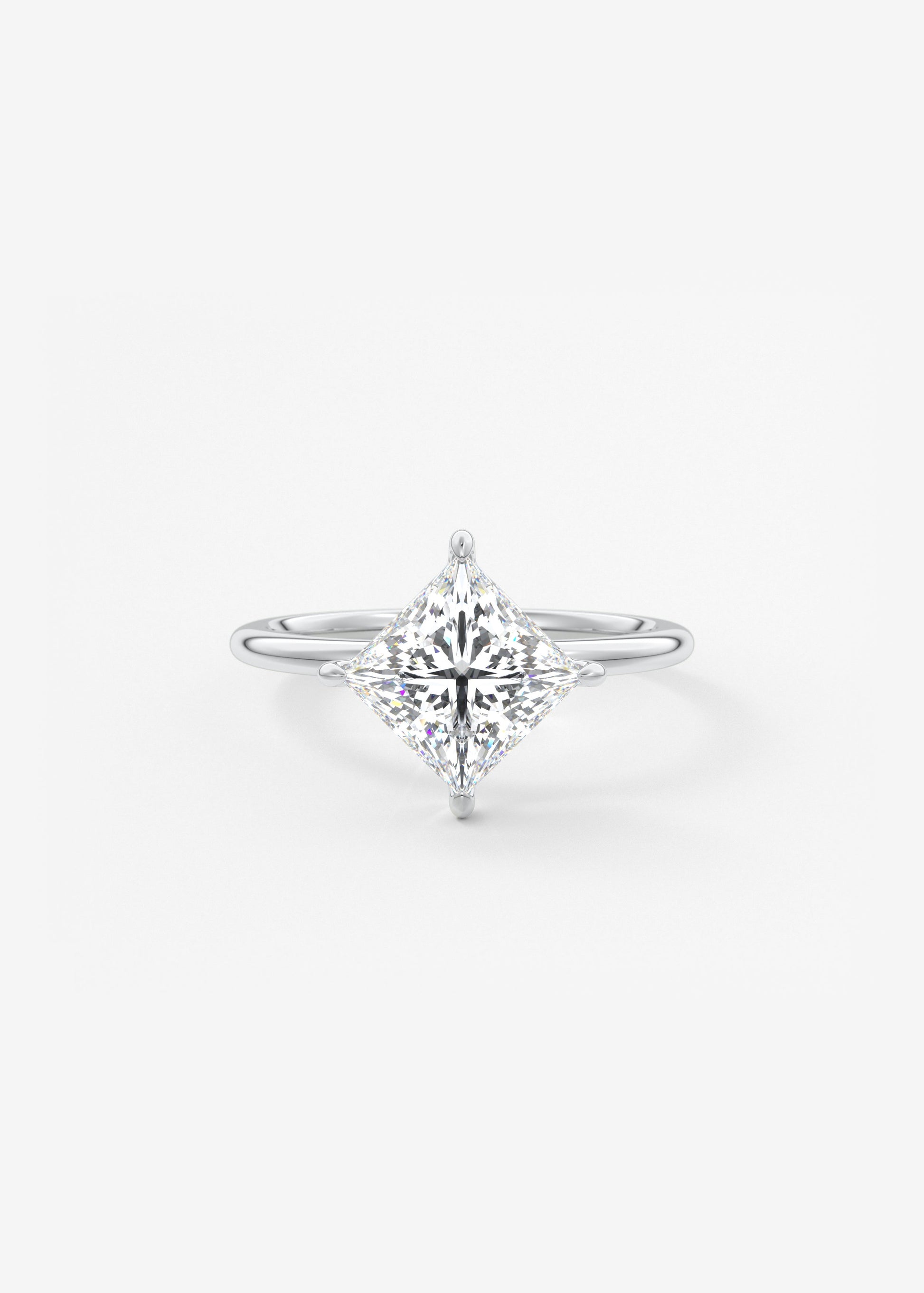 Princess Solitaire Lab Grown Diamond Engagement Ring