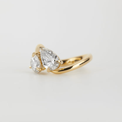 1.05 CT Pear Toi Et Moi Lab-Grown Diamond Engagement Ring
