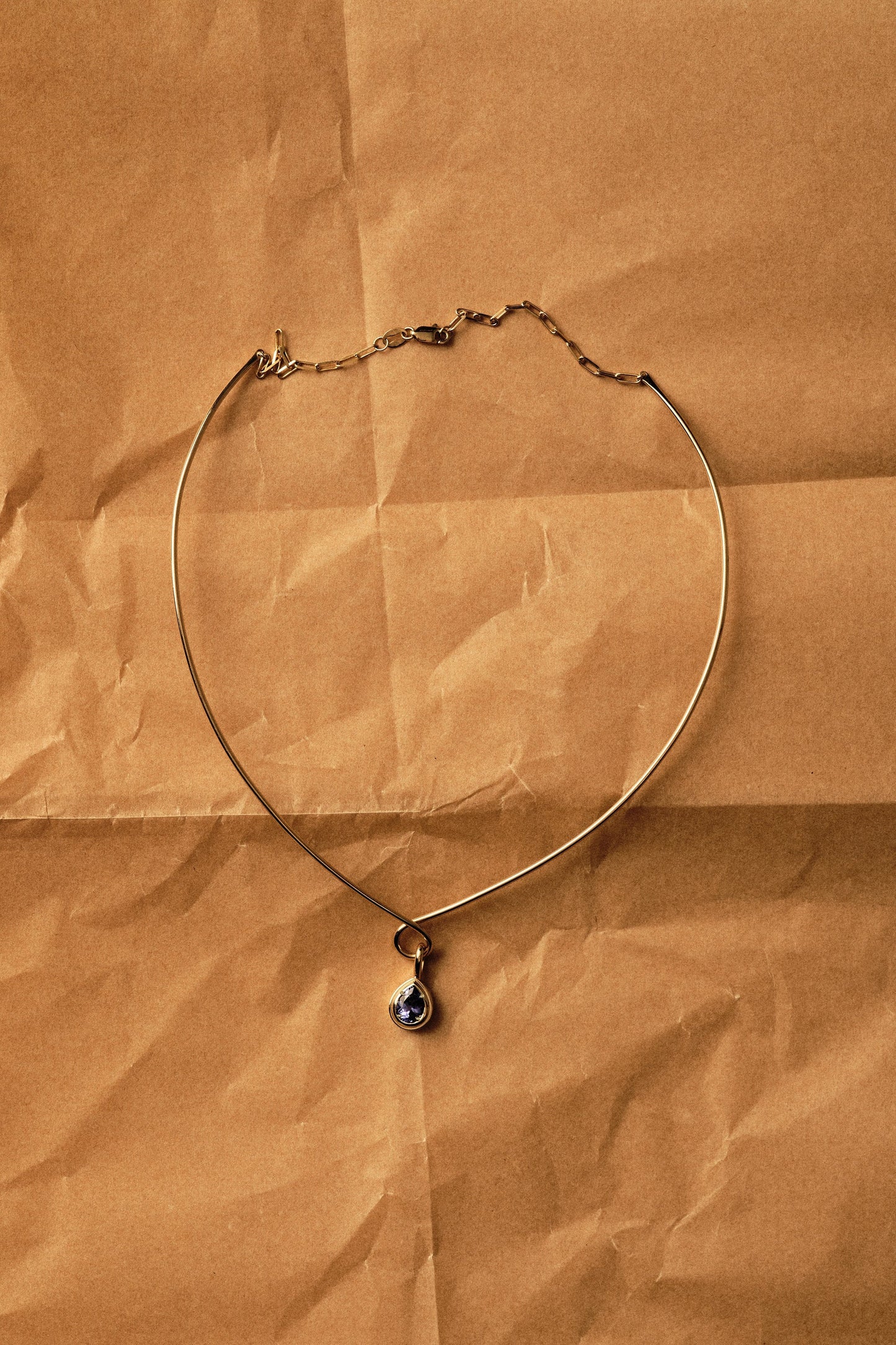 Roma Pear Gemstone Pendant | Silver