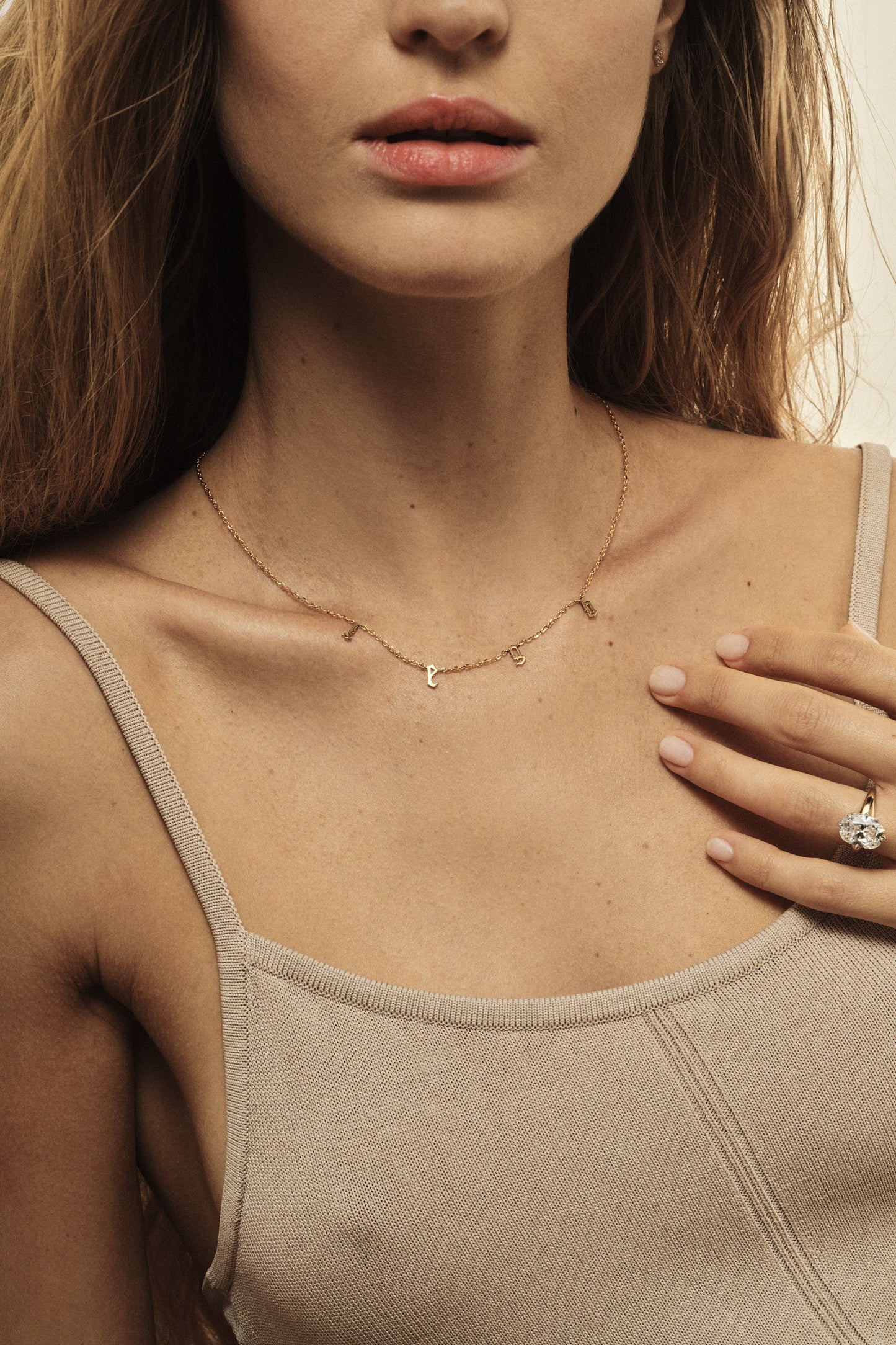 Gothic Letter Necklace | 925 Sterling Silver