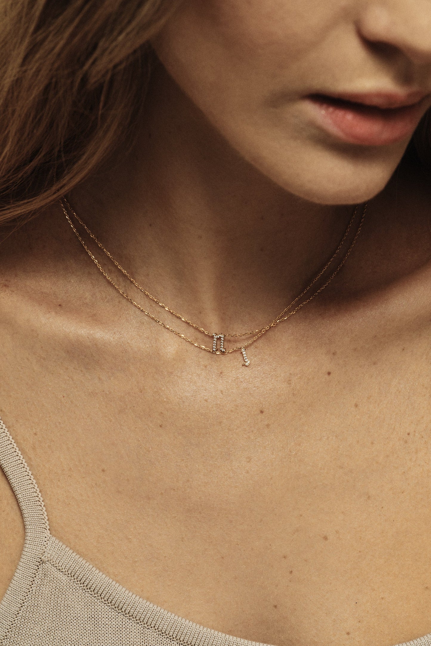 Moissanite Gothic Letter Necklace | 925 Sterling Silver