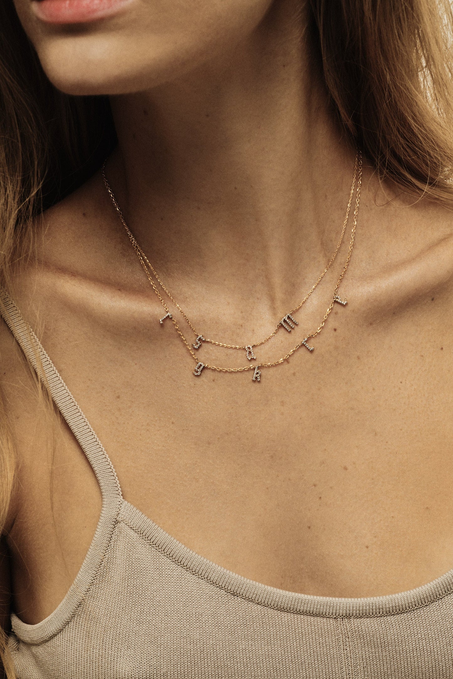 Moissanite Gothic Letter Necklace | 925 Sterling Silver