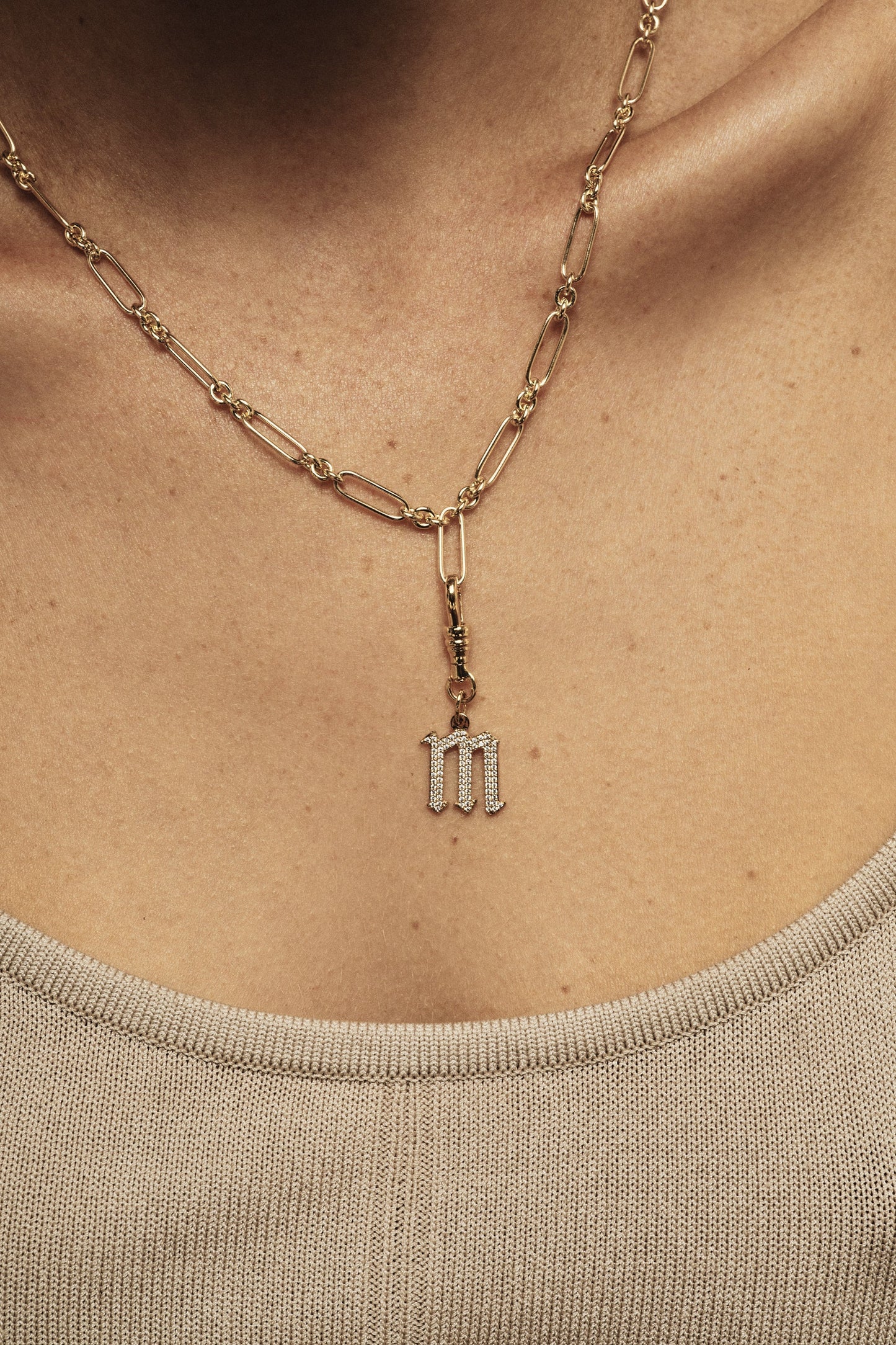 Moissanite Gothic Letter Pendant | 925 Sterling Silver