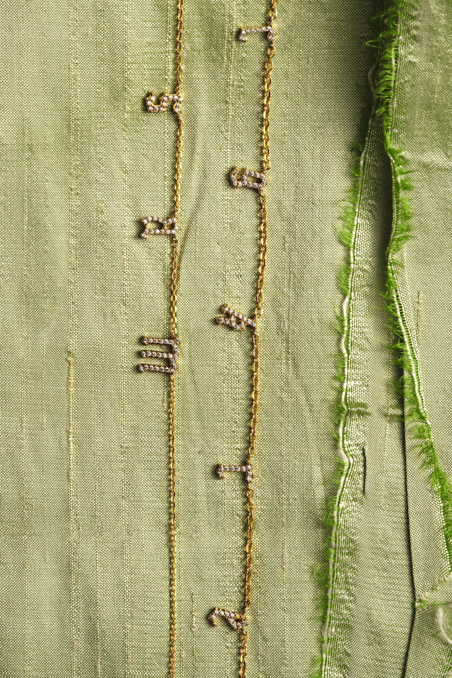 Moissanite Gothic Letter Necklace | 925 Sterling Silver