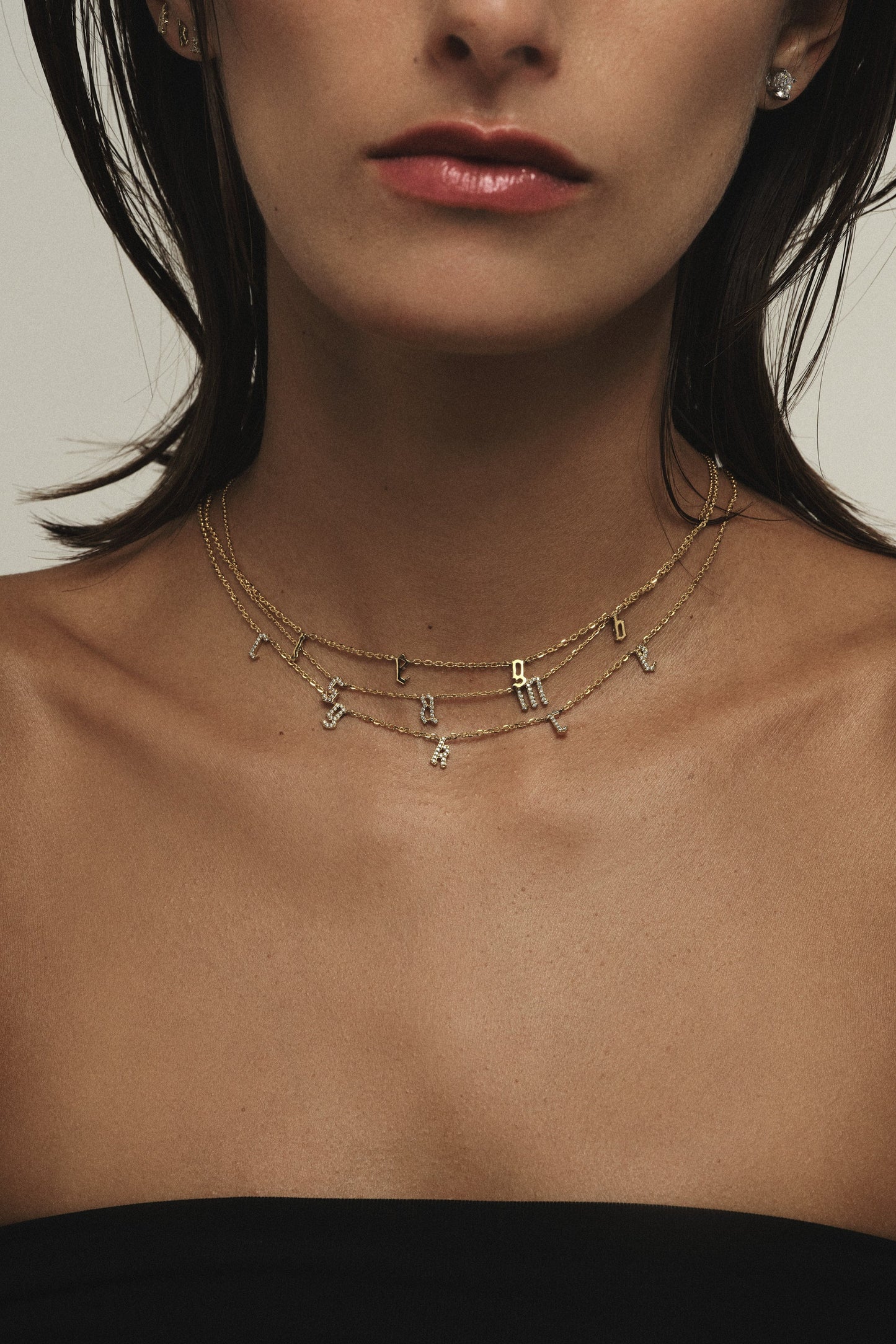 Moissanite Gothic Letter Necklace | 925 Sterling Silver