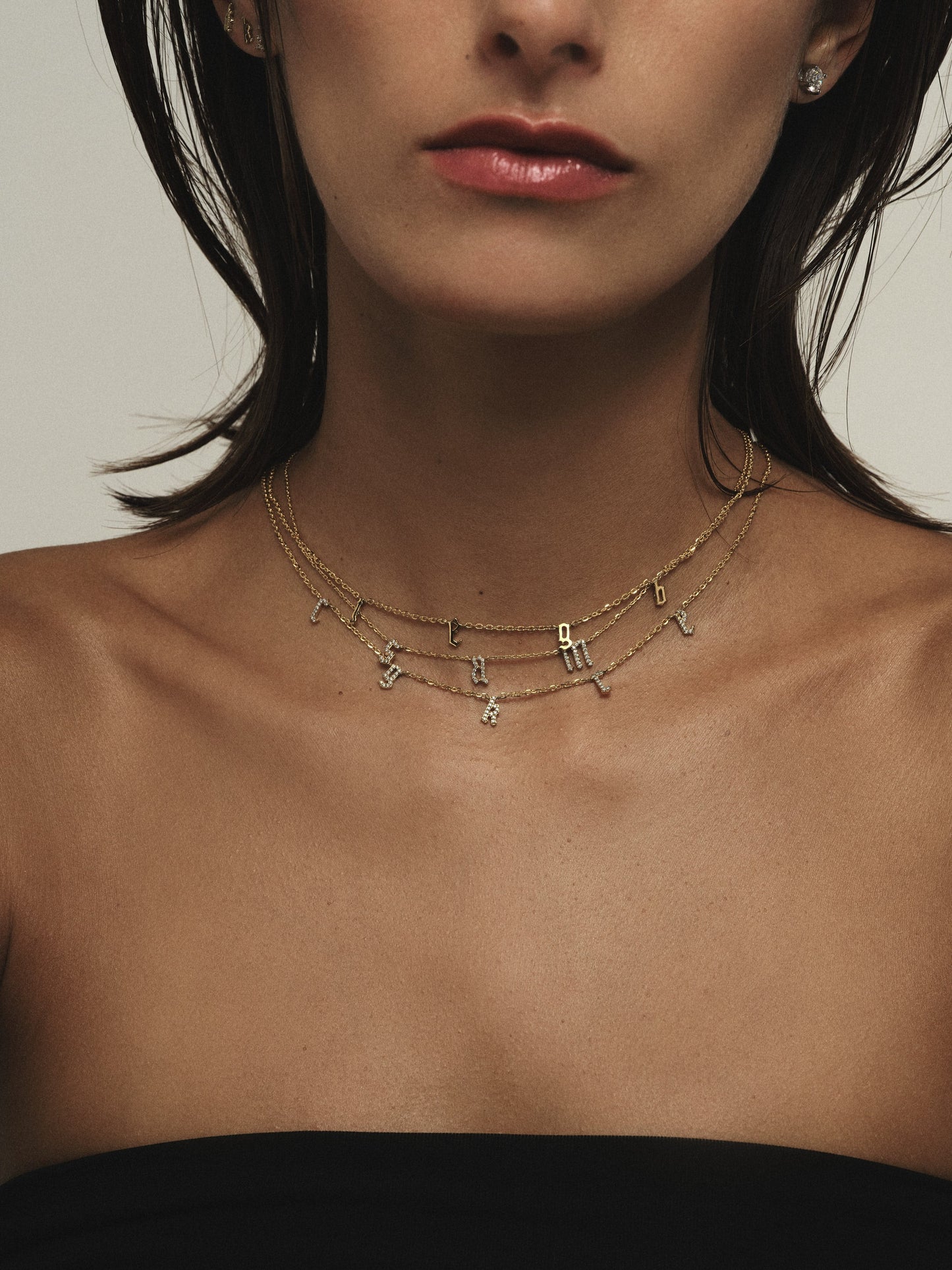 Moissanite Gothic Letter Necklace | 925 Sterling Silver