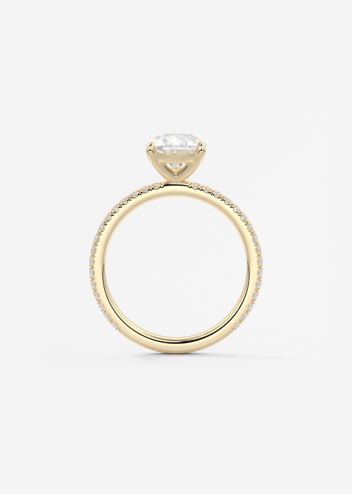Pear Pave Lab Grown Diamond Engagement Ring