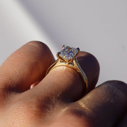 2.60 CT Radiant Solitaire Lab Grown Diamond Engagement Ring