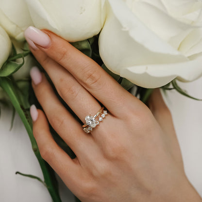 2.30 CT Oval Hidden Halo Lab Grown Diamond Engagement Ring