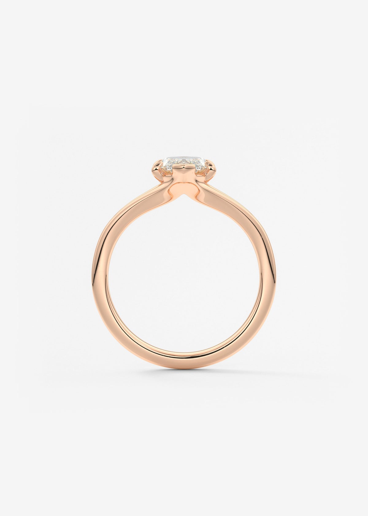 Marquise Split Shank Lab Grown Diamond Engagement Ring