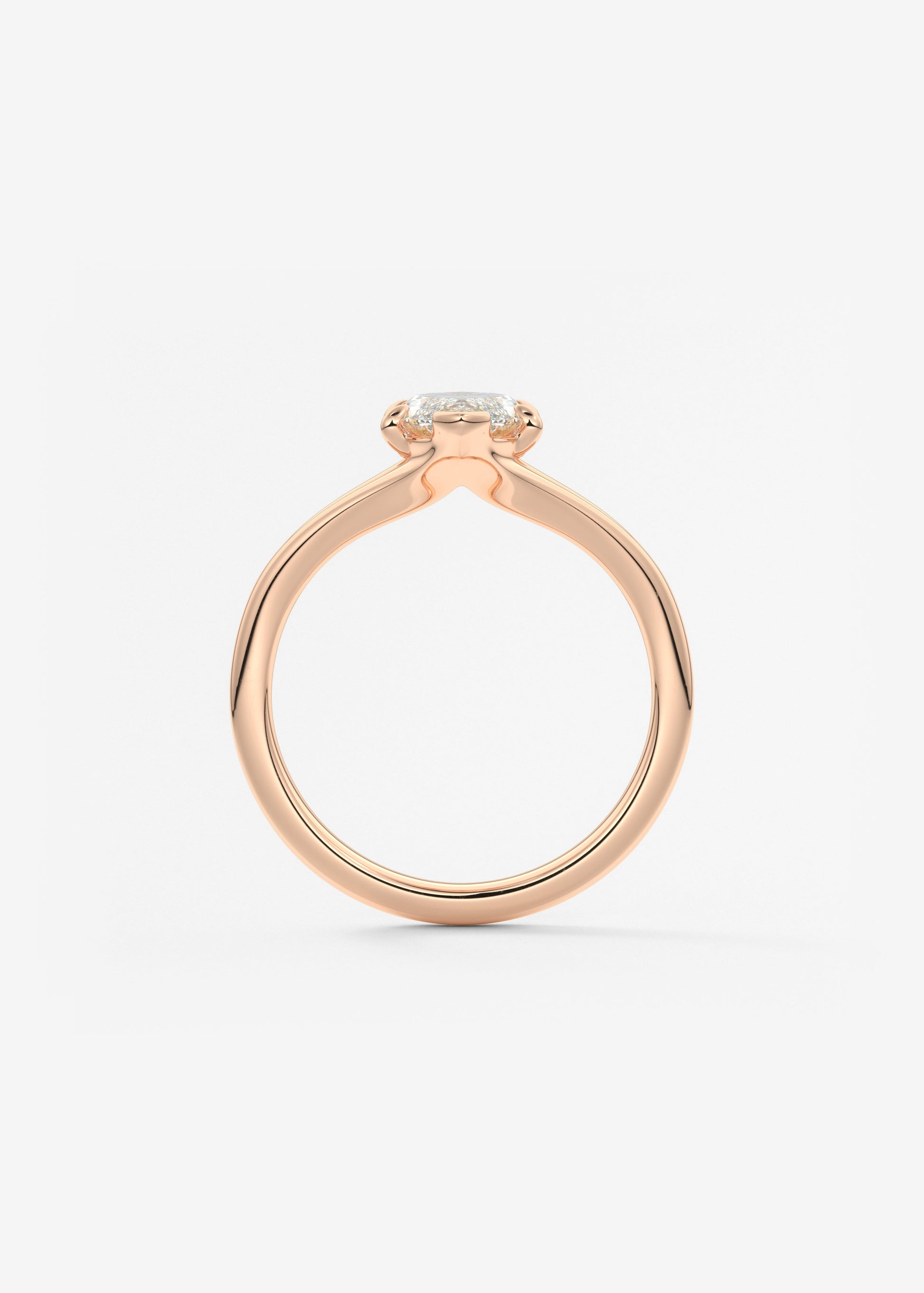 Marquise Split Shank Lab Grown Diamond Engagement Ring