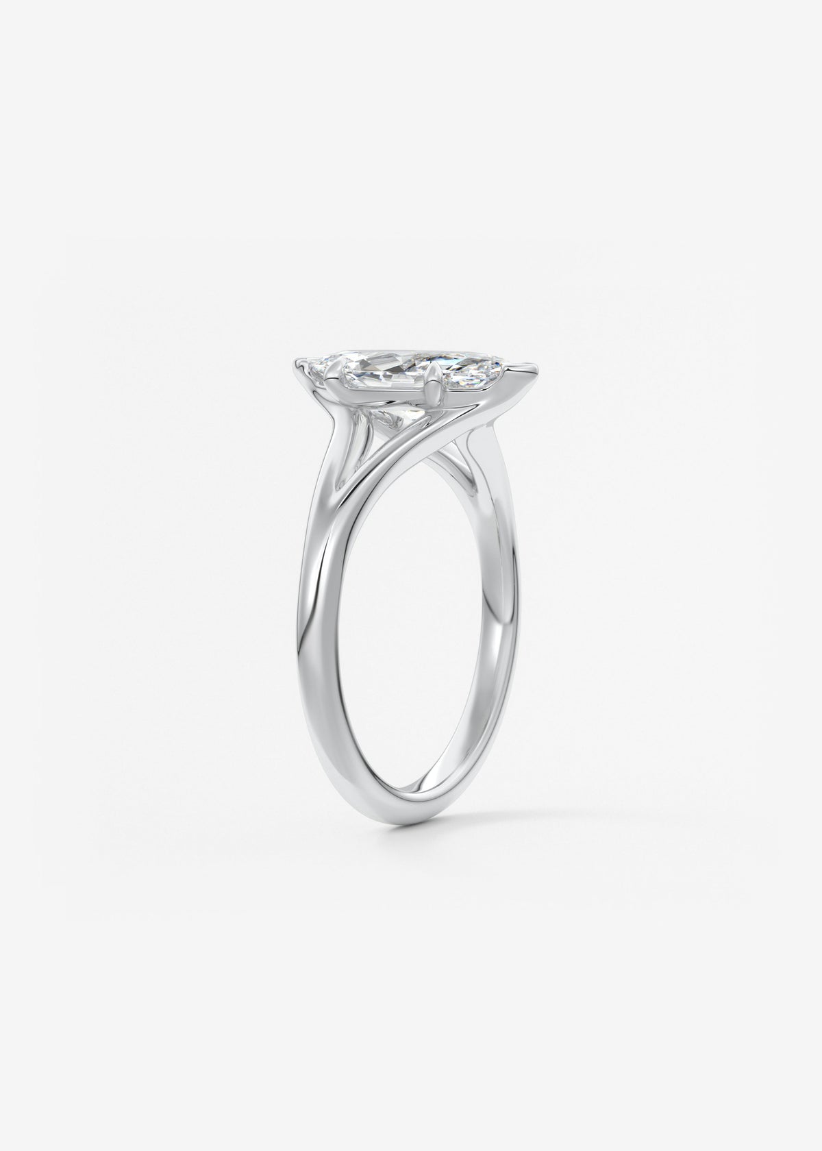 Marquise Split Shank Lab Grown Diamond Engagement Ring