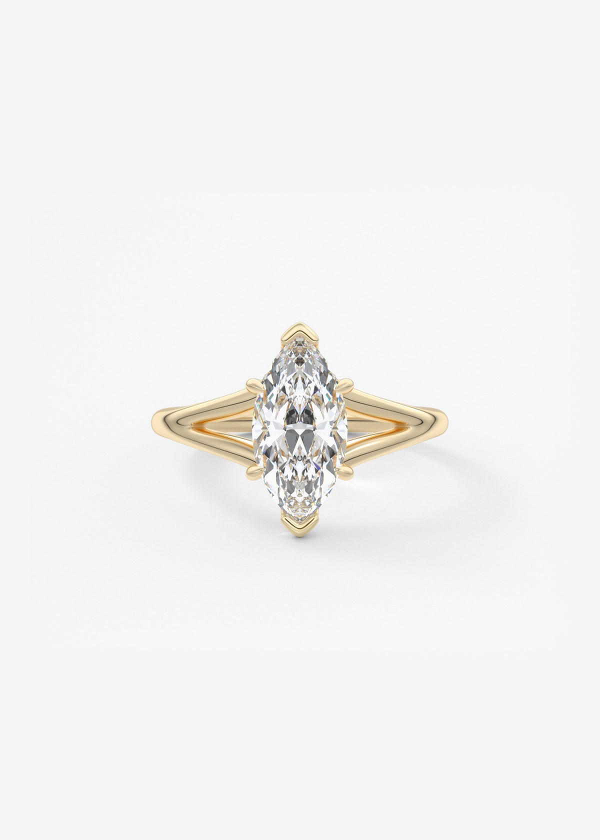 Marquise Split Shank Lab Grown Diamond Engagement Ring