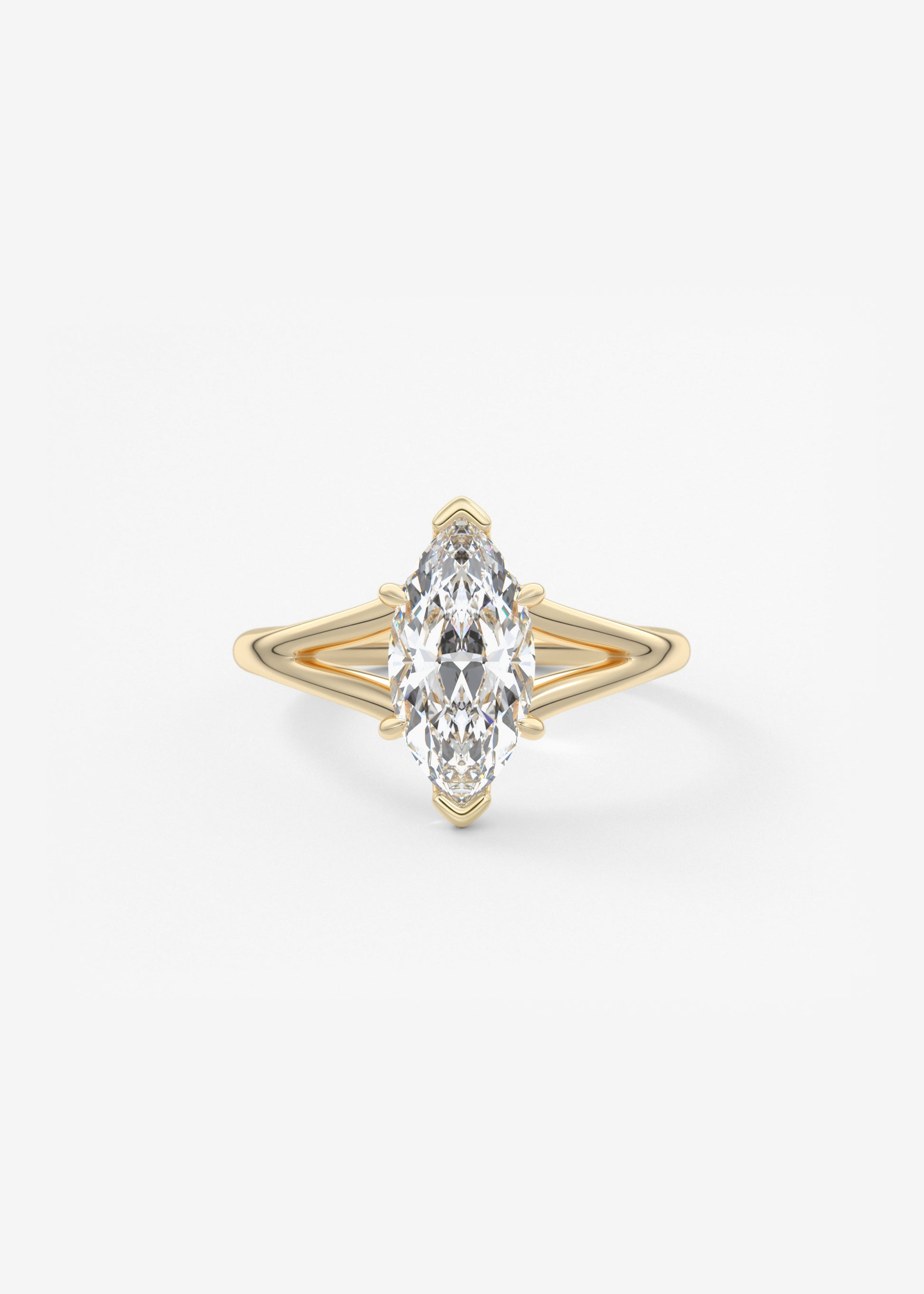 Marquise Split Shank Lab Grown Diamond Engagement Ring
