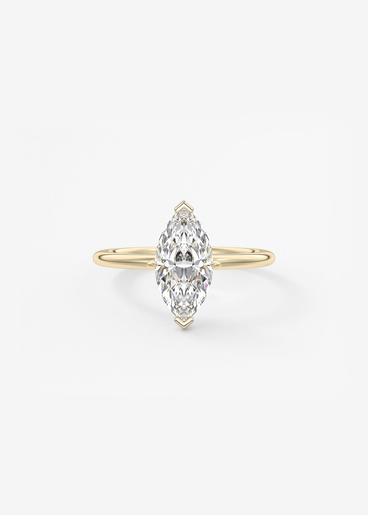 Marquise Solitaire Lab Grown Diamond Engagement Ring