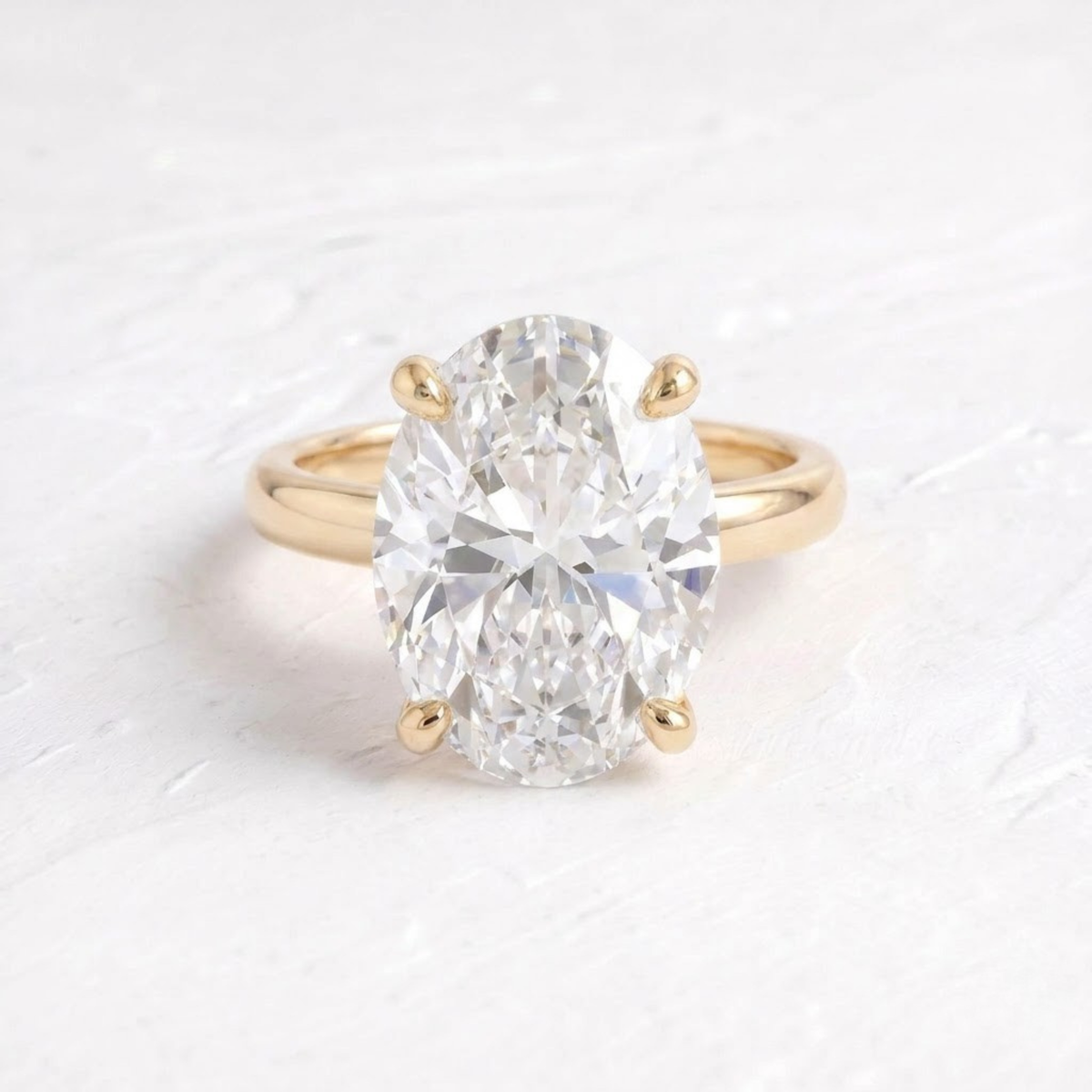Hailey Bieber – Inspired Oval Cut Hidden Halo Lab Grown Diamond Engagement Ring
