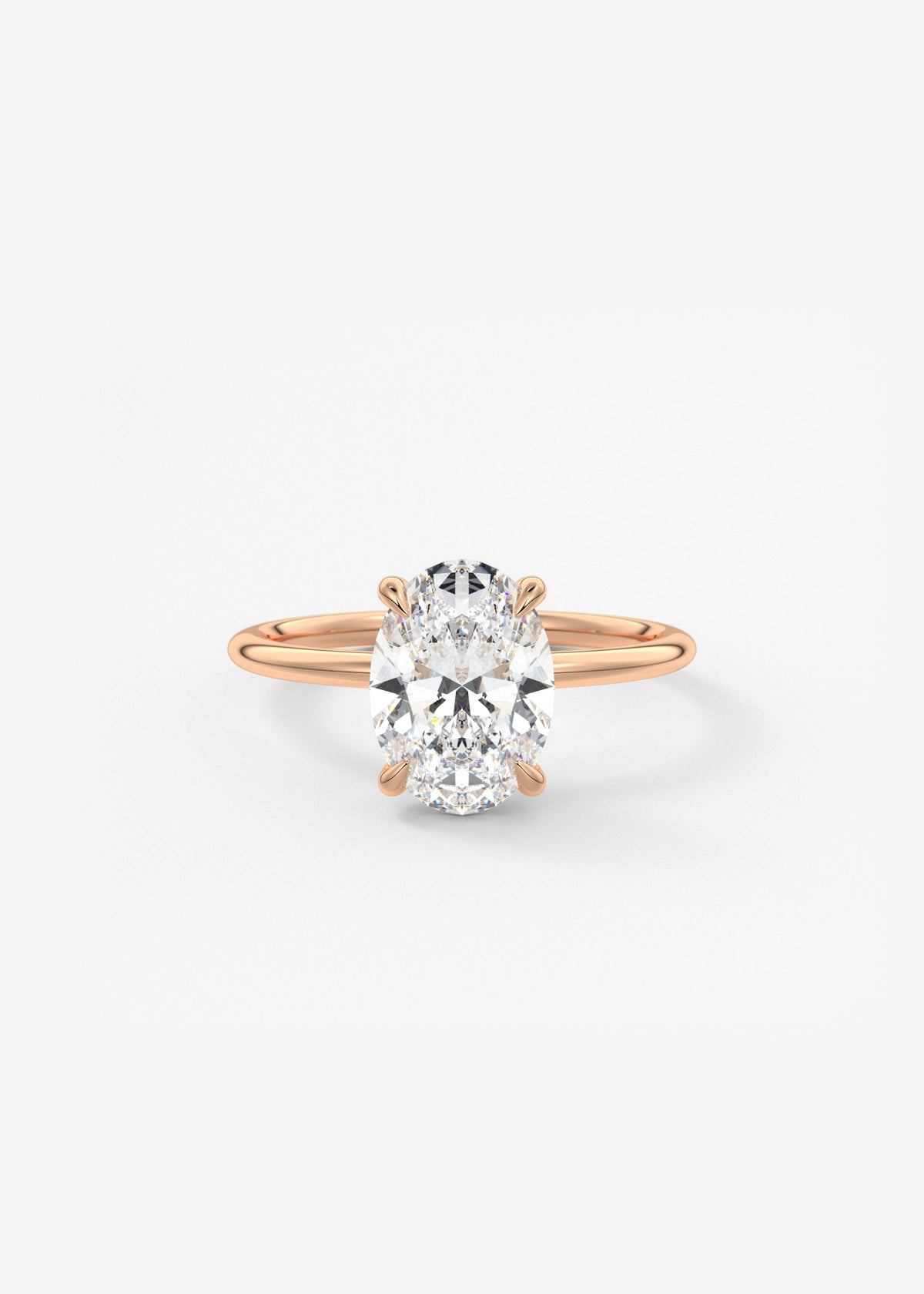 Oval Hidden Halo Lab Grown Diamond Engagement Ring