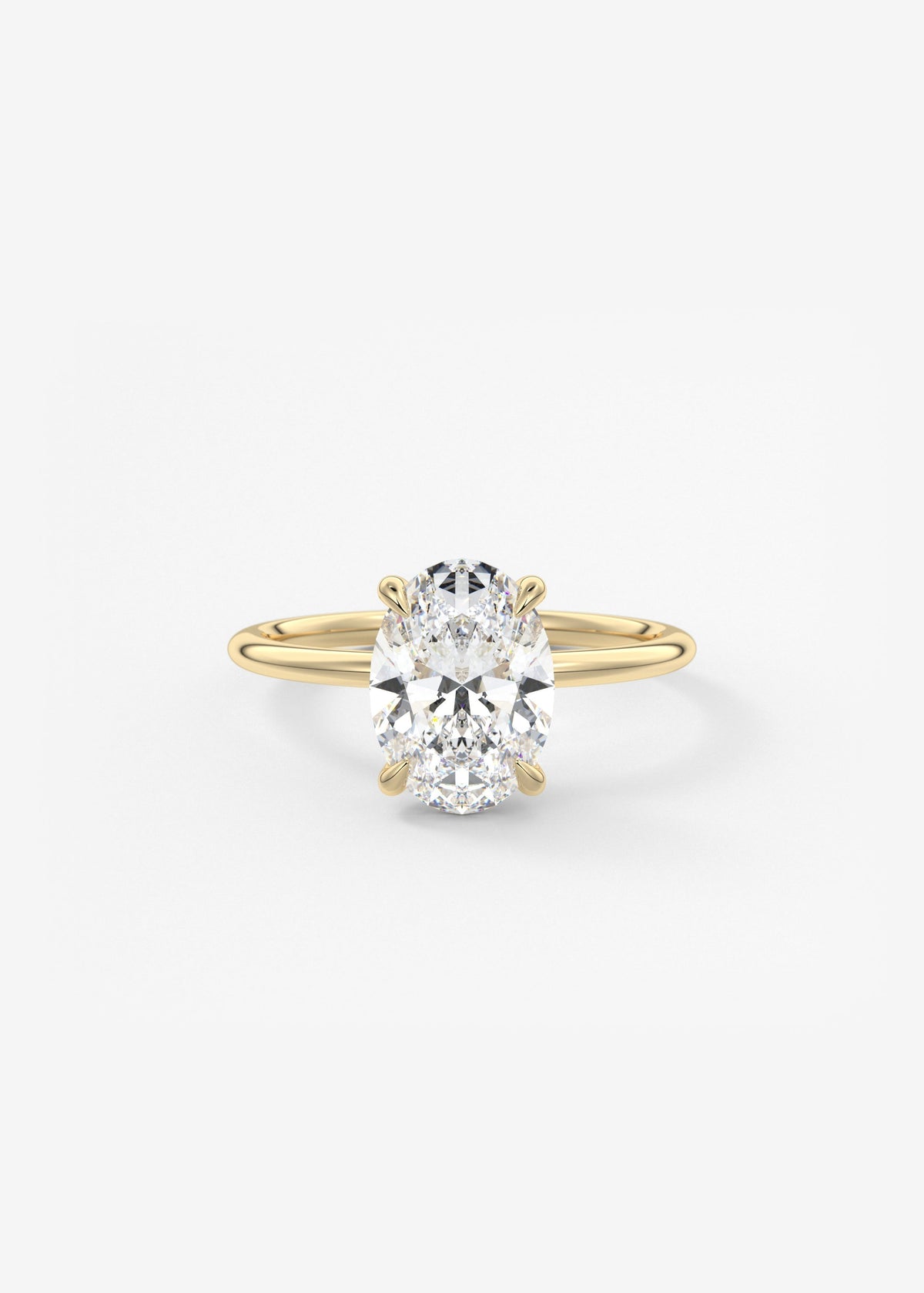 Oval Hidden Halo Lab Grown Diamond Engagement Ring