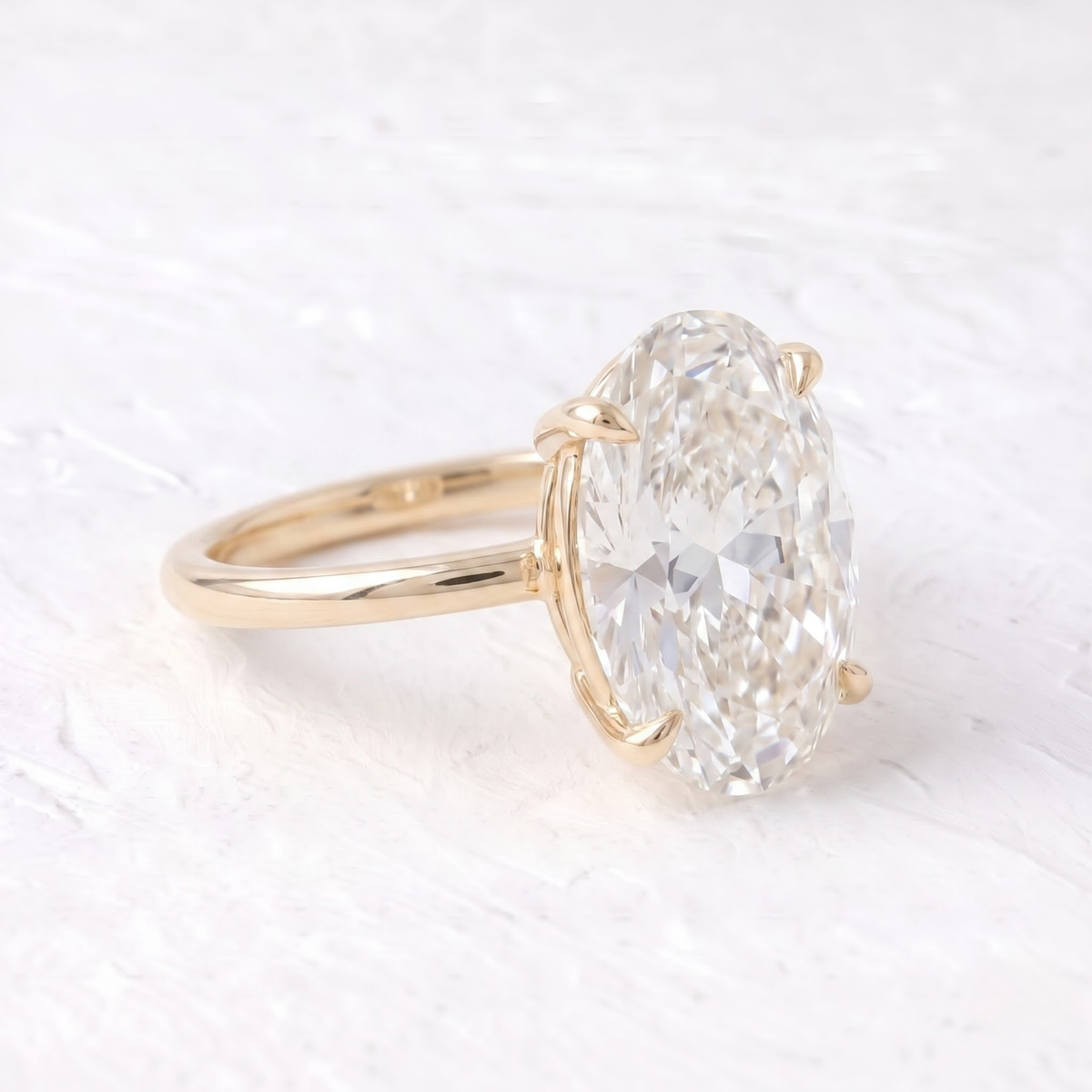 Hailey Bieber – Inspired Oval Cut Hidden Halo Lab Grown Diamond Engagement Ring