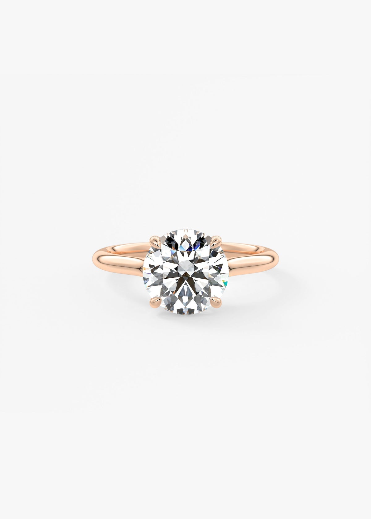 Round Split Shank Lab Grown Diamond Engagement Ring