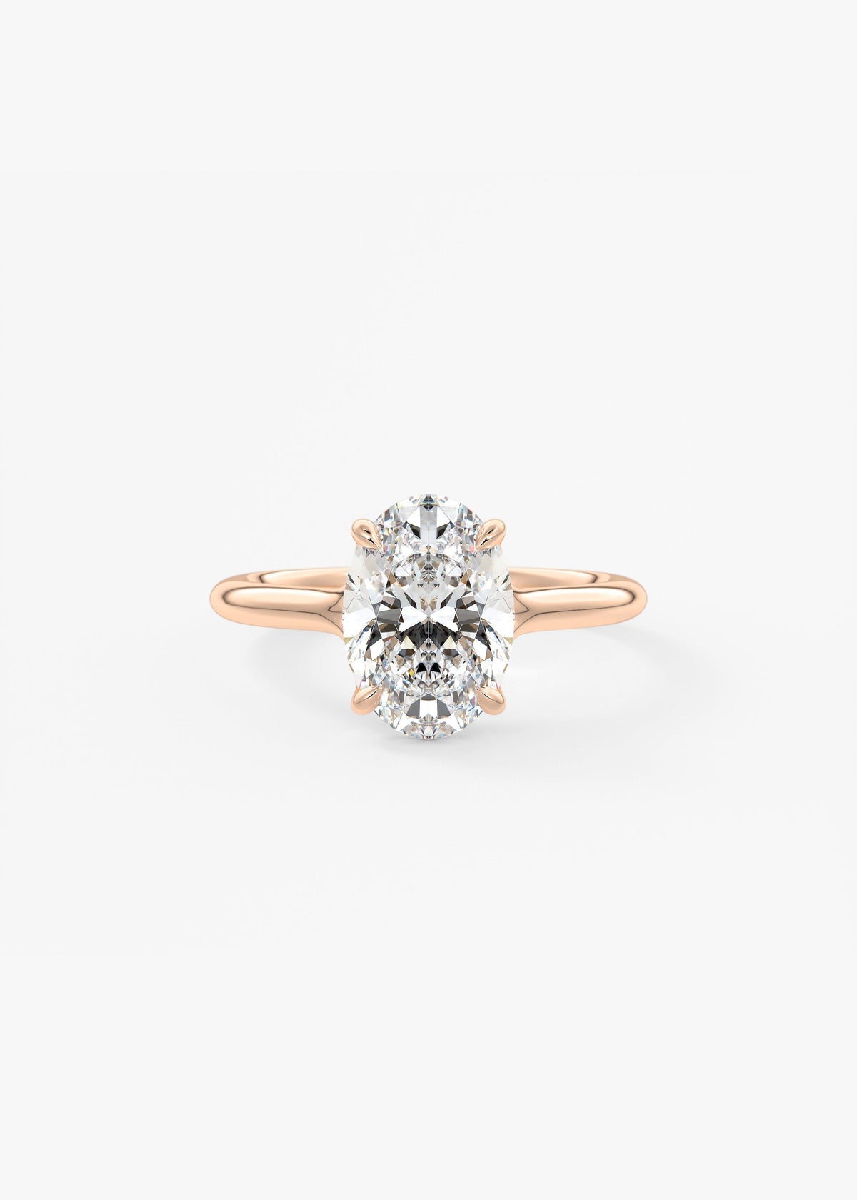 Oval Split Shank Lab Grown Diamond Engagement Ring