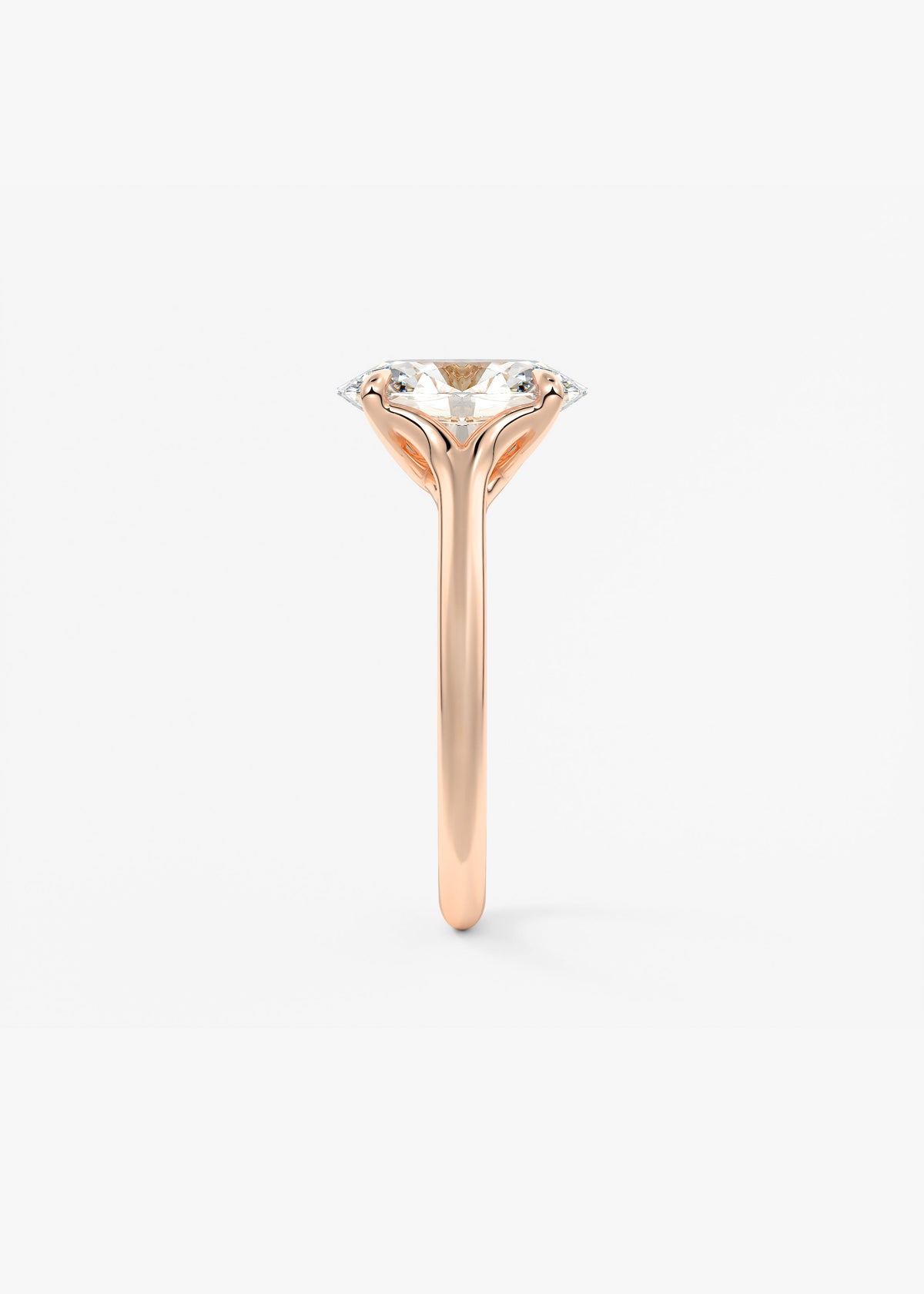Oval Split Shank Lab Grown Diamond Engagement Ring