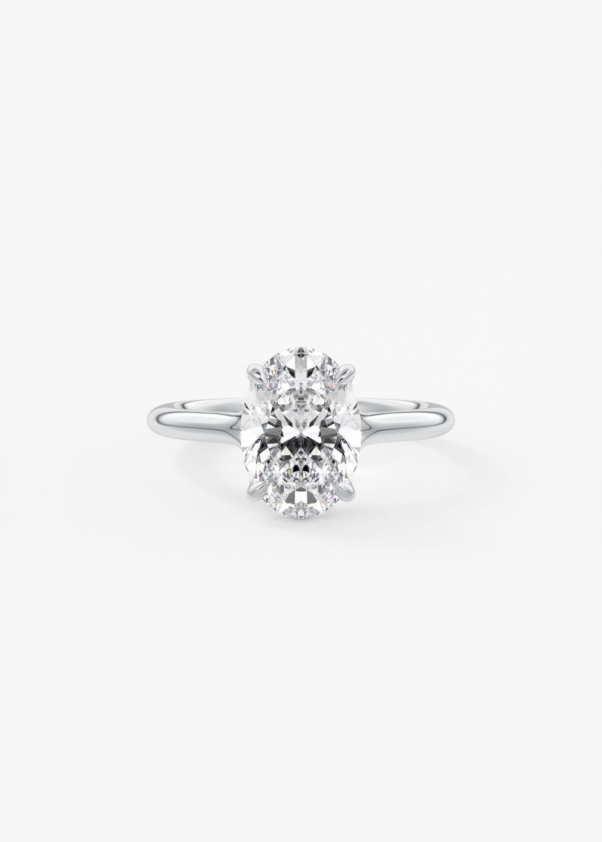 Oval Split Shank Lab Grown Diamond Engagement Ring