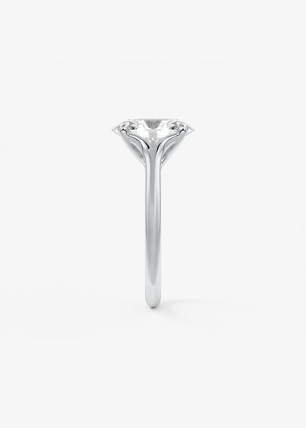 Oval Split Shank Lab Grown Diamond Engagement Ring