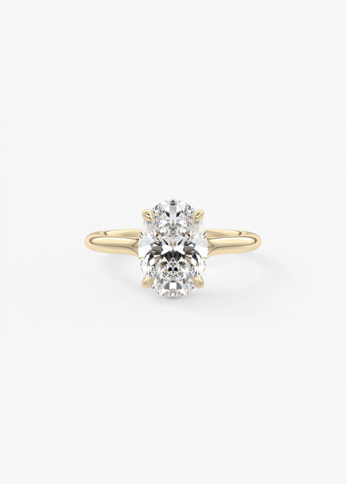 Oval Split Shank Lab Grown Diamond Engagement Ring
