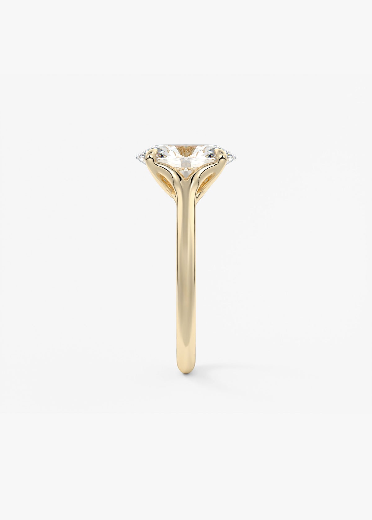Oval Split Shank Lab Grown Diamond Engagement Ring